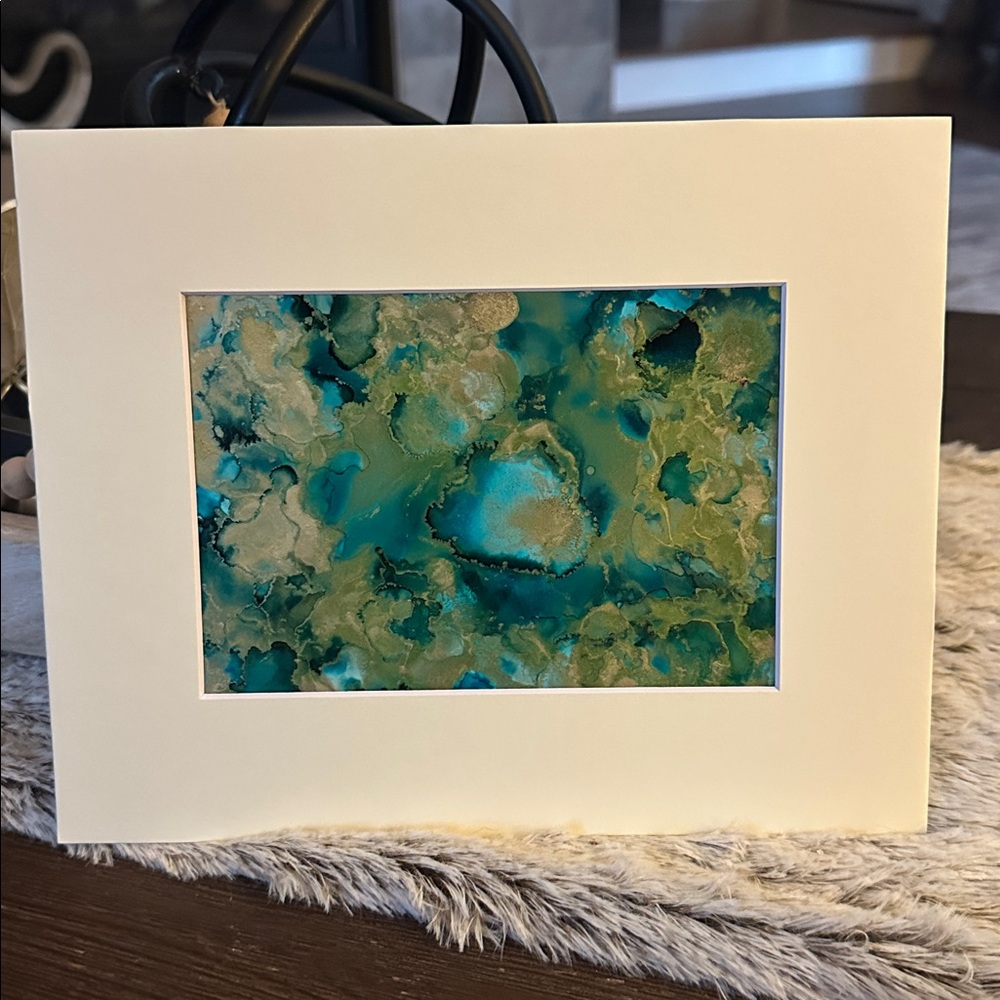 Handcrafted original abstract alcohol ink wall art painting - Picture 4 of 10